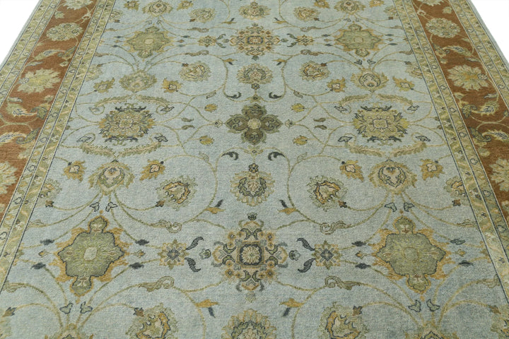 Indian Oriental Rug 7'9" x 9'11" Hand-Knotted | No. AT68367