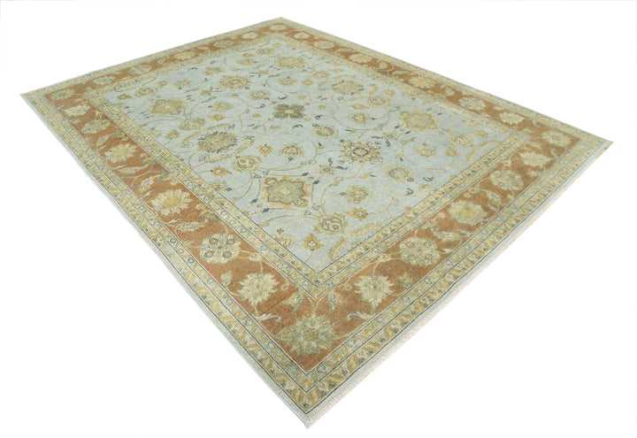 Indian Oriental Rug 7'9" x 9'11" Hand-Knotted | No. AT68367