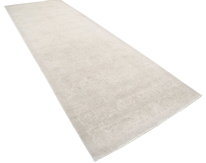 Afghan Tabriz Rug 4' 9" x 14' 2" Hand-Knotted | No. AT68449