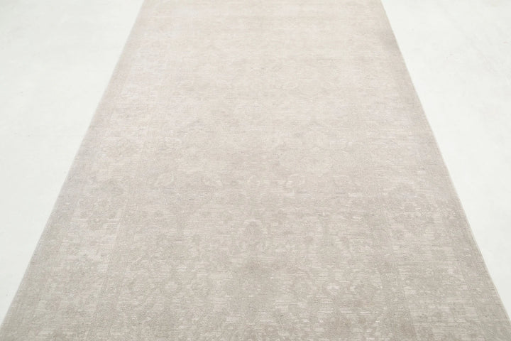 Afghan Tabriz Rug 4' 9" x 14' 2" Hand-Knotted | No. AT68449