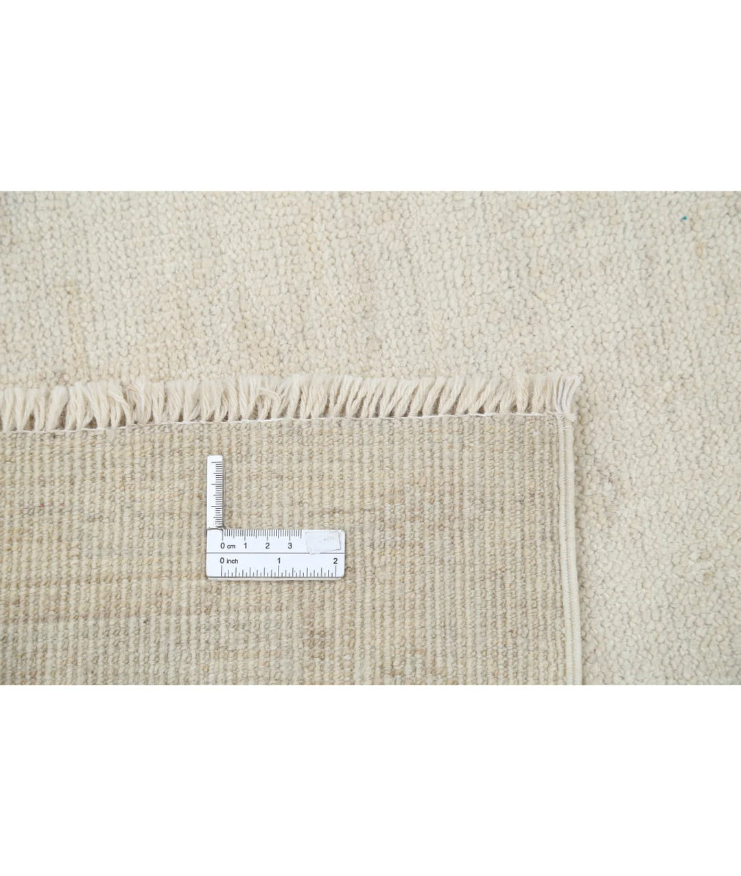 Ivory Afghan Oushak Rug 8' 1" x 9' 9" Hand-Knotted | No. AT68497