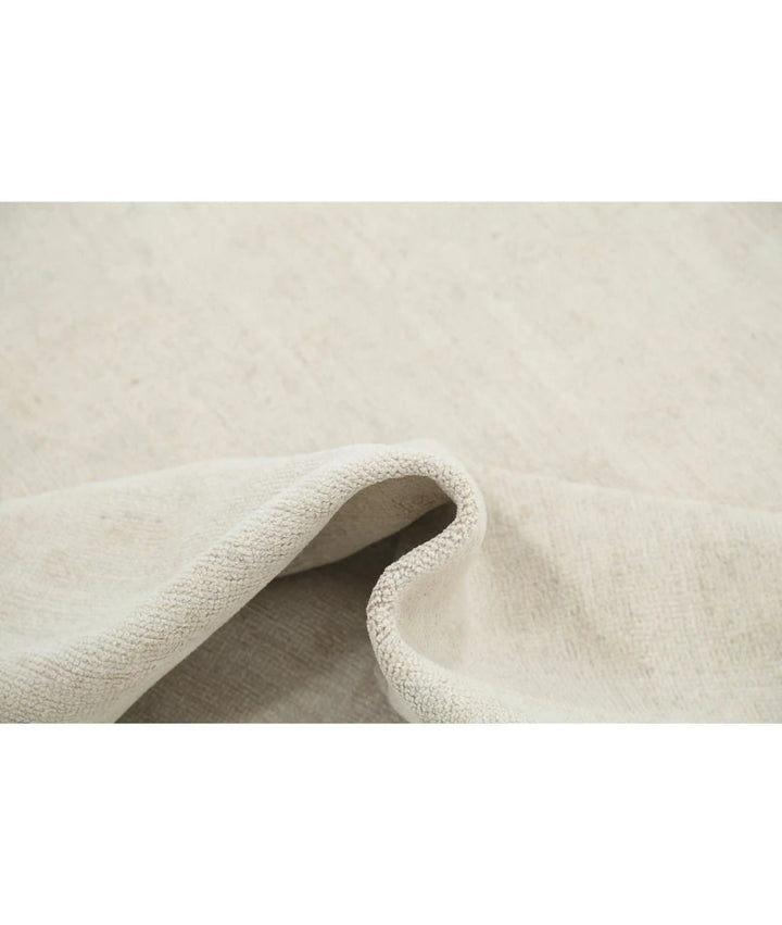 Ivory Afghan Oushak Rug 8' 1" x 9' 9" Hand-Knotted | No. AT68497