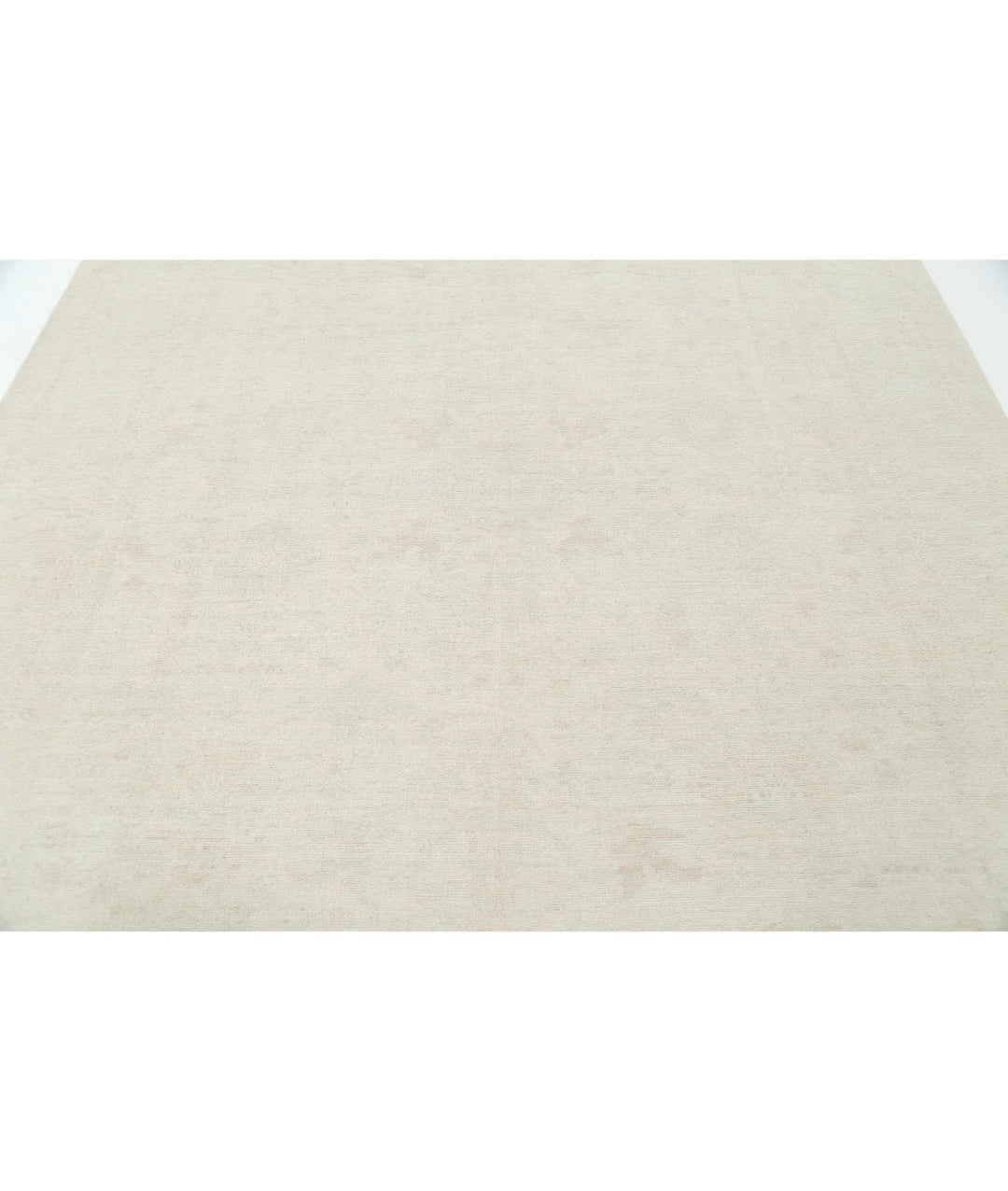 Ivory Afghan Oushak Rug 8' 1" x 9' 9" Hand-Knotted | No. AT68497