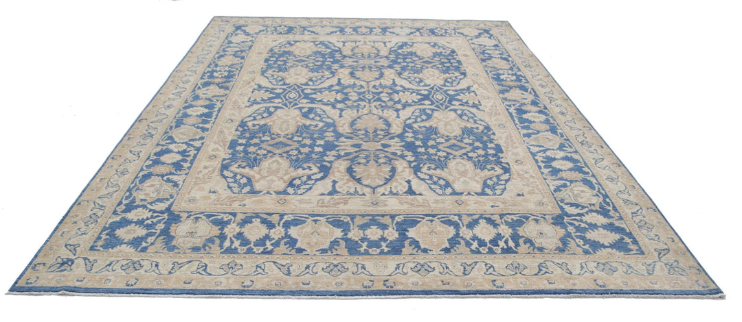 Afghan Ziegler Rug 8' 6" x 11' 7" Hand-Knotted | No. AT68546