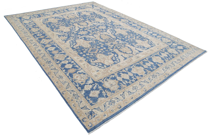 Afghan Ziegler Rug 8' 6" x 11' 7" Hand-Knotted | No. AT68546