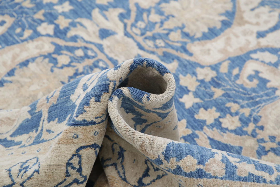 Afghan Ziegler Rug 8' 6" x 11' 7" Hand-Knotted | No. AT68546