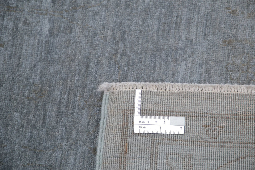 Grey Afghan Overdye Rug 3' 10" x 5' 11" Hand-Knotted | No. AT68579