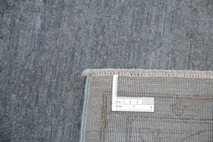 Grey Afghan Overdye Rug 3' 10" x 5' 11" Hand-Knotted | No. AT68579