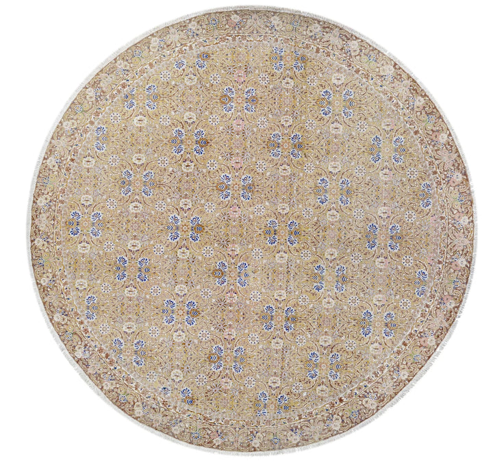 Persian Tabriz Rug 9' 2" x 9' 7" Hand-Knotted | No. AT68671