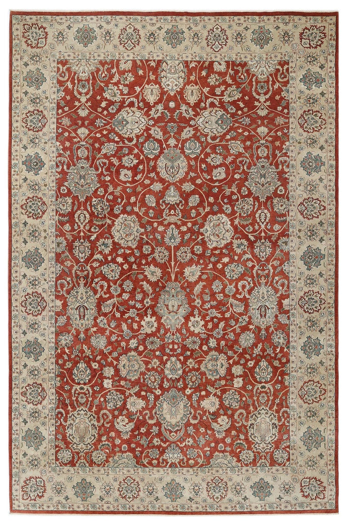 Rust Indian Ziegler Rug 11' 9" x 18' 0" Hand-Knotted | No. AT687202