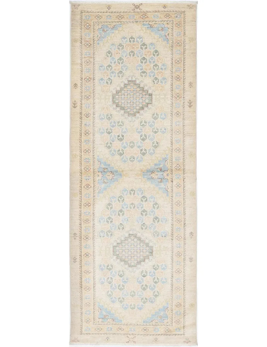 Afghan Ziegler Rug 2' 9" x 8' 0" Hand-Knotted | No. AT68781
