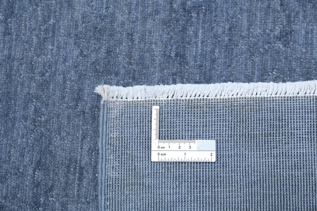Grey Afghan Overdye Rug 8' 6" x 11' 8" Hand-Knotted | No. AT68793