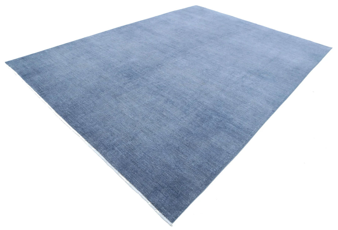 Grey Afghan Overdye Rug 8' 6" x 11' 8" Hand-Knotted | No. AT68793