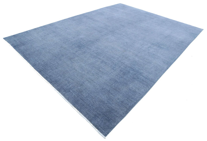 Grey Afghan Overdye Rug 8' 6" x 11' 8" Hand-Knotted | No. AT68793