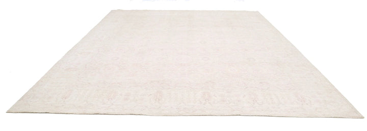 Ivory Afghan Serenity Rug 12' 0" x 14' 4" Hand-Knotted | No. AT69044