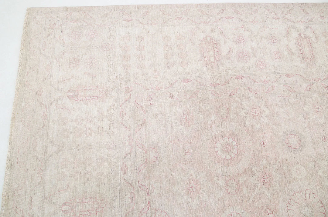 Ivory Afghan Serenity Rug 12' 0" x 14' 4" Hand-Knotted | No. AT69044