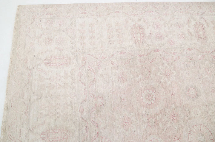 Ivory Afghan Serenity Rug 12' 0" x 14' 4" Hand-Knotted | No. AT69044