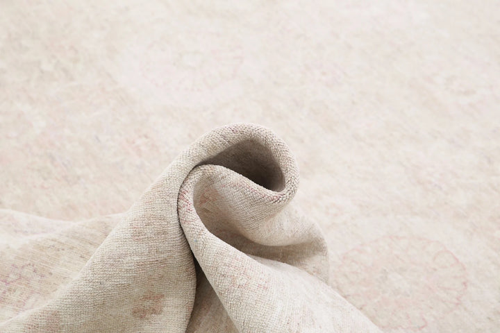 Ivory Afghan Serenity Rug 12' 0" x 14' 4" Hand-Knotted | No. AT69044