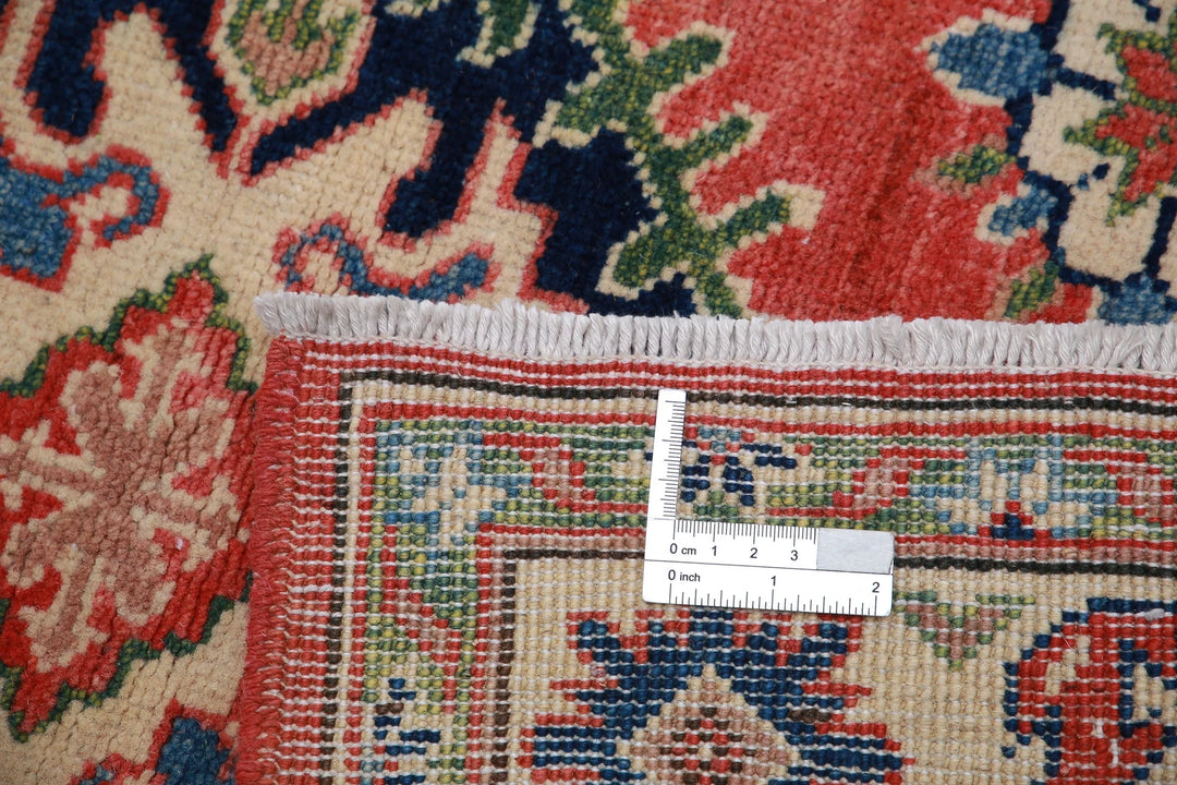 Afghan Tribal Kazak Rug 3' 1" x 4' 9" Hand-Knotted | No. AT69096