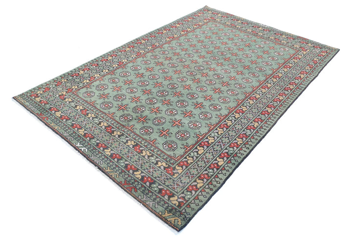 Afghan Revival Rug 5' 3" x 8' 1" Hand-Knotted | No. AT69309