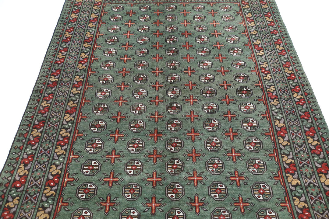Afghan Revival Rug 5' 3" x 8' 1" Hand-Knotted | No. AT69309