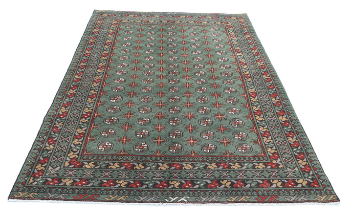 Afghan Revival Rug 5' 3" x 8' 1" Hand-Knotted | No. AT69309