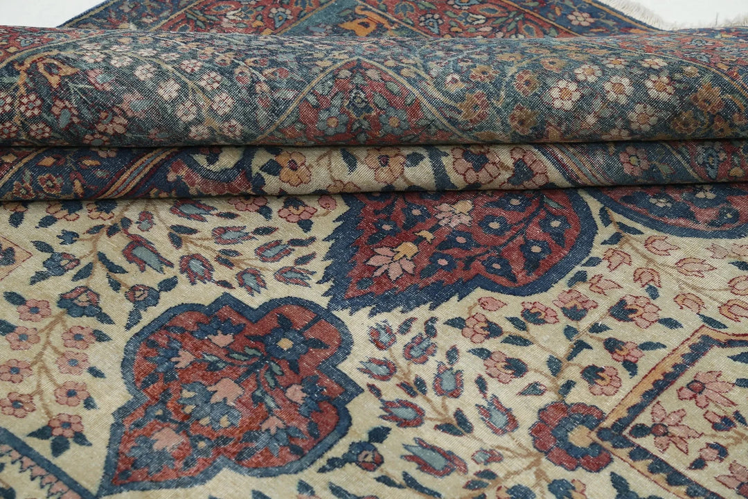 Persian Yazd Rug 11' 8" x 18' 4" Hand-Knotted | No. AT69360