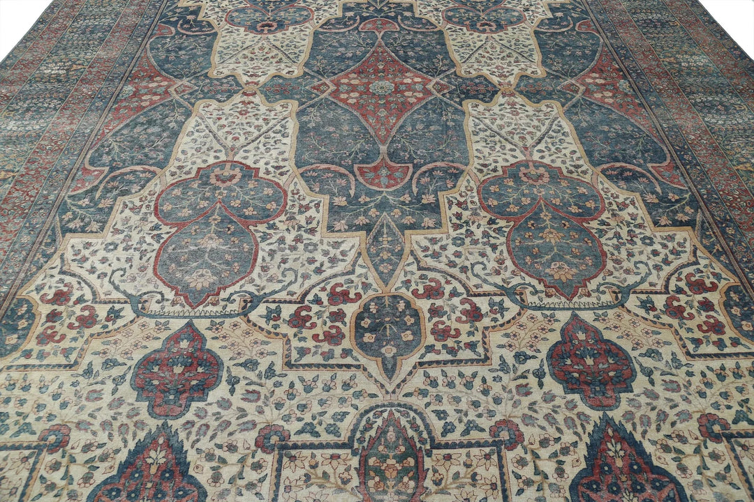 Persian Yazd Rug 11' 8" x 18' 4" Hand-Knotted | No. AT69360