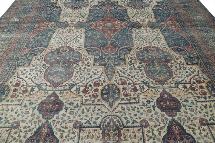 Persian Yazd Rug 11' 8" x 18' 4" Hand-Knotted | No. AT69360