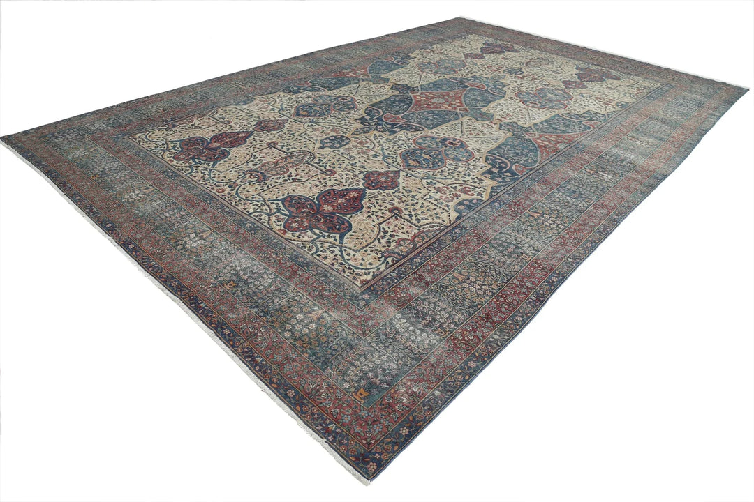 Persian Yazd Rug 11' 8" x 18' 4" Hand-Knotted | No. AT69360