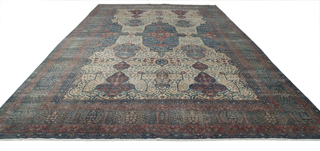 Persian Yazd Rug 11' 8" x 18' 4" Hand-Knotted | No. AT69360