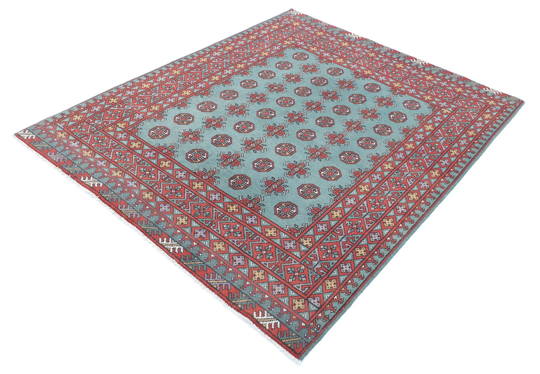 Afghan Akcha Revival Rug 5' 0" x 6' 2" Hand-Knotted | No. AT69399