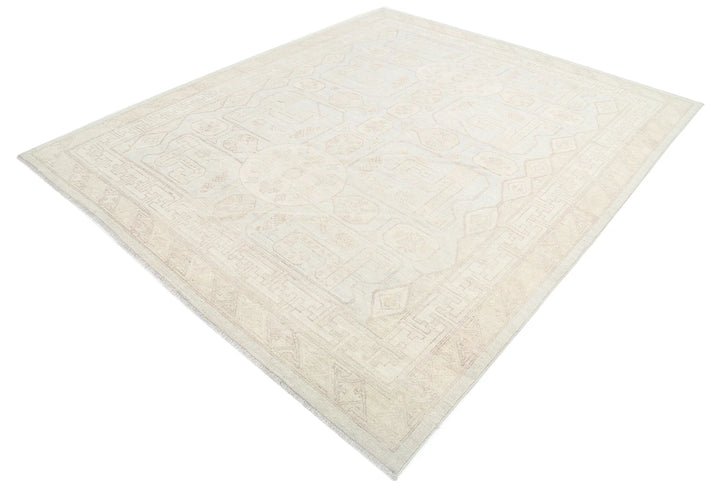 Afghan Khotan Rug 8' 2" x 9' 5" Hand-Knotted | No. AT69417