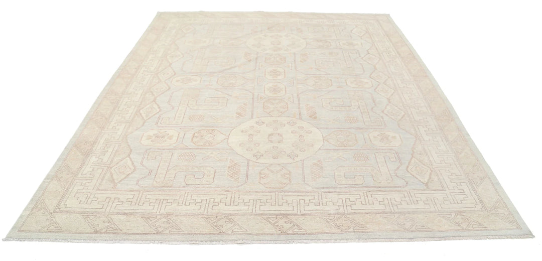Afghan Khotan Rug 8' 2" x 9' 5" Hand-Knotted | No. AT69417