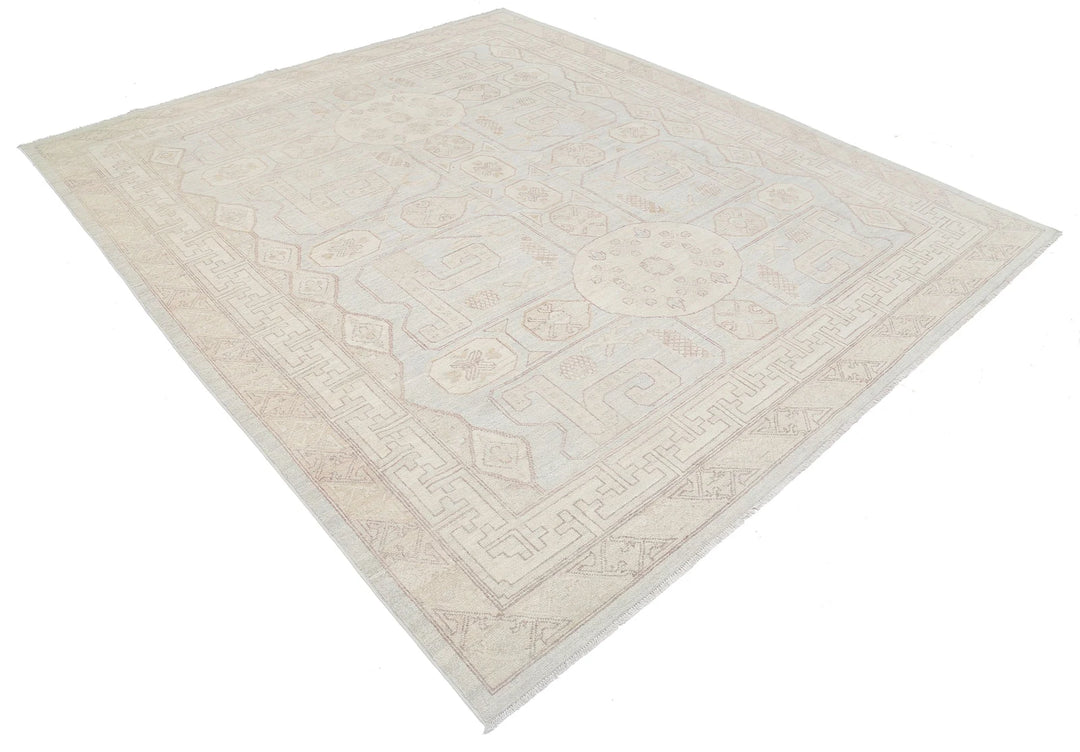 Afghan Khotan Rug 8' 2" x 9' 5" Hand-Knotted | No. AT69417
