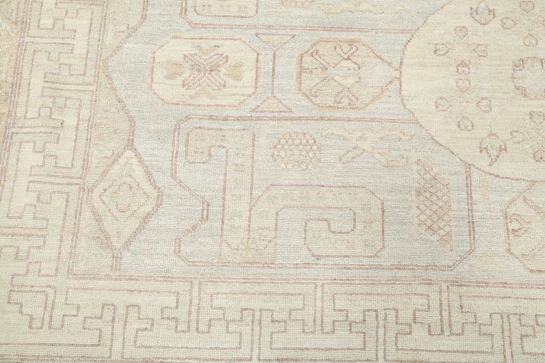Afghan Khotan Rug 8' 2" x 9' 5" Hand-Knotted | No. AT69417
