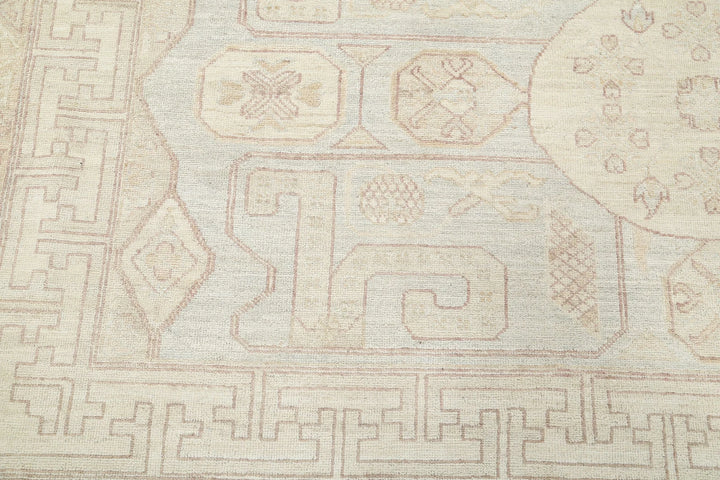 Afghan Khotan Rug 8' 2" x 9' 5" Hand-Knotted | No. AT69417