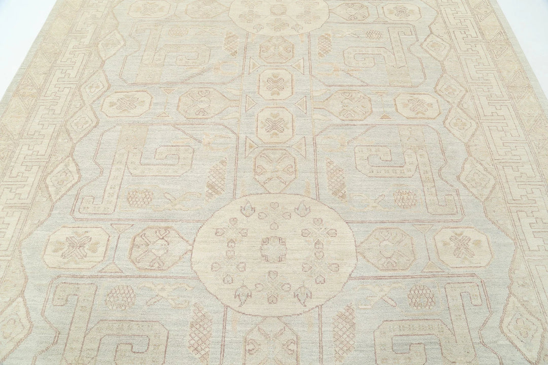 Afghan Khotan Rug 8' 2" x 9' 5" Hand-Knotted | No. AT69417