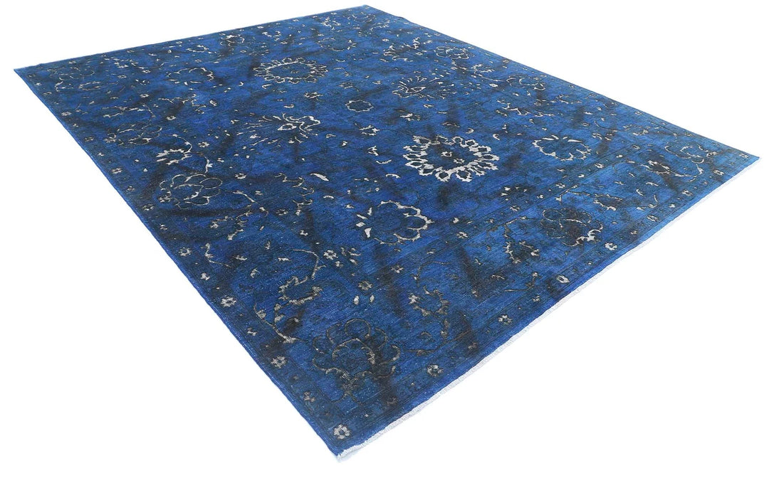 Blue Afghan Oriental Rug 9' 7" x 11' 2" Hand-Knotted | No. AT69560