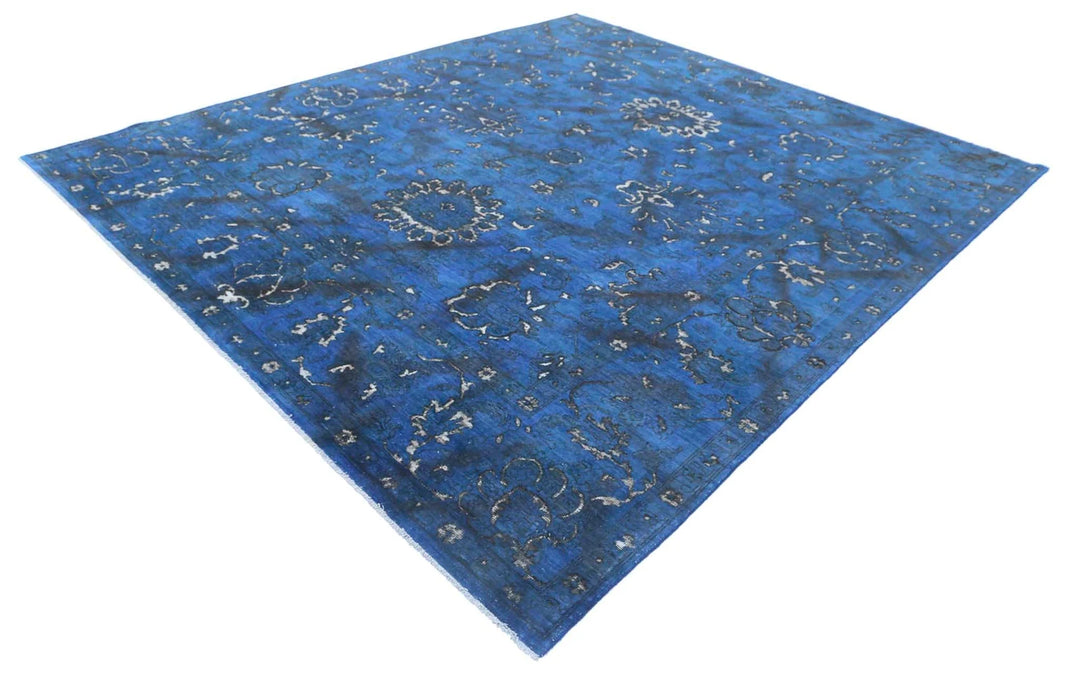 Blue Afghan Oriental Rug 9' 7" x 11' 2" Hand-Knotted | No. AT69560