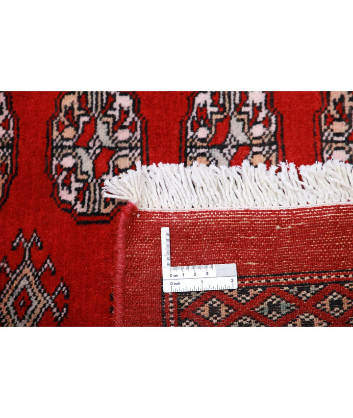 Red Pakistani Bokhara Rug 10' 2" x 13' 9" Hand-Knotted | No. AT69606