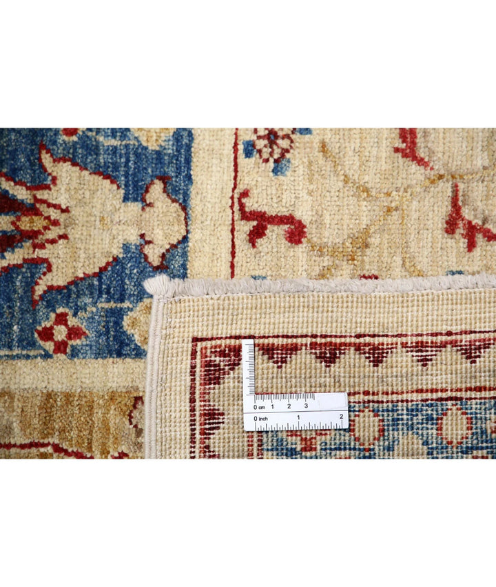 Ivory Afghan Bakhtiari Rug 5' 7" x 7' 8" Hand-Knotted | No. AT69673