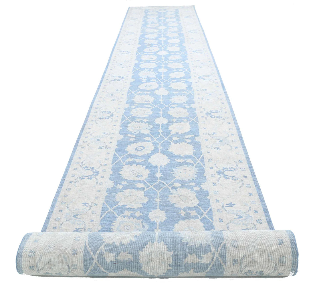 Afghan Serenity Runner Rug 4' 1" x 35' 11" Hand-Knotted | No. AT69711