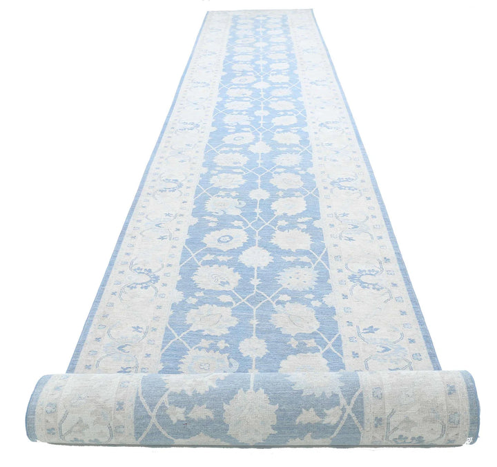 Afghan Serenity Runner Rug 4' 1" x 35' 11" Hand-Knotted | No. AT69711