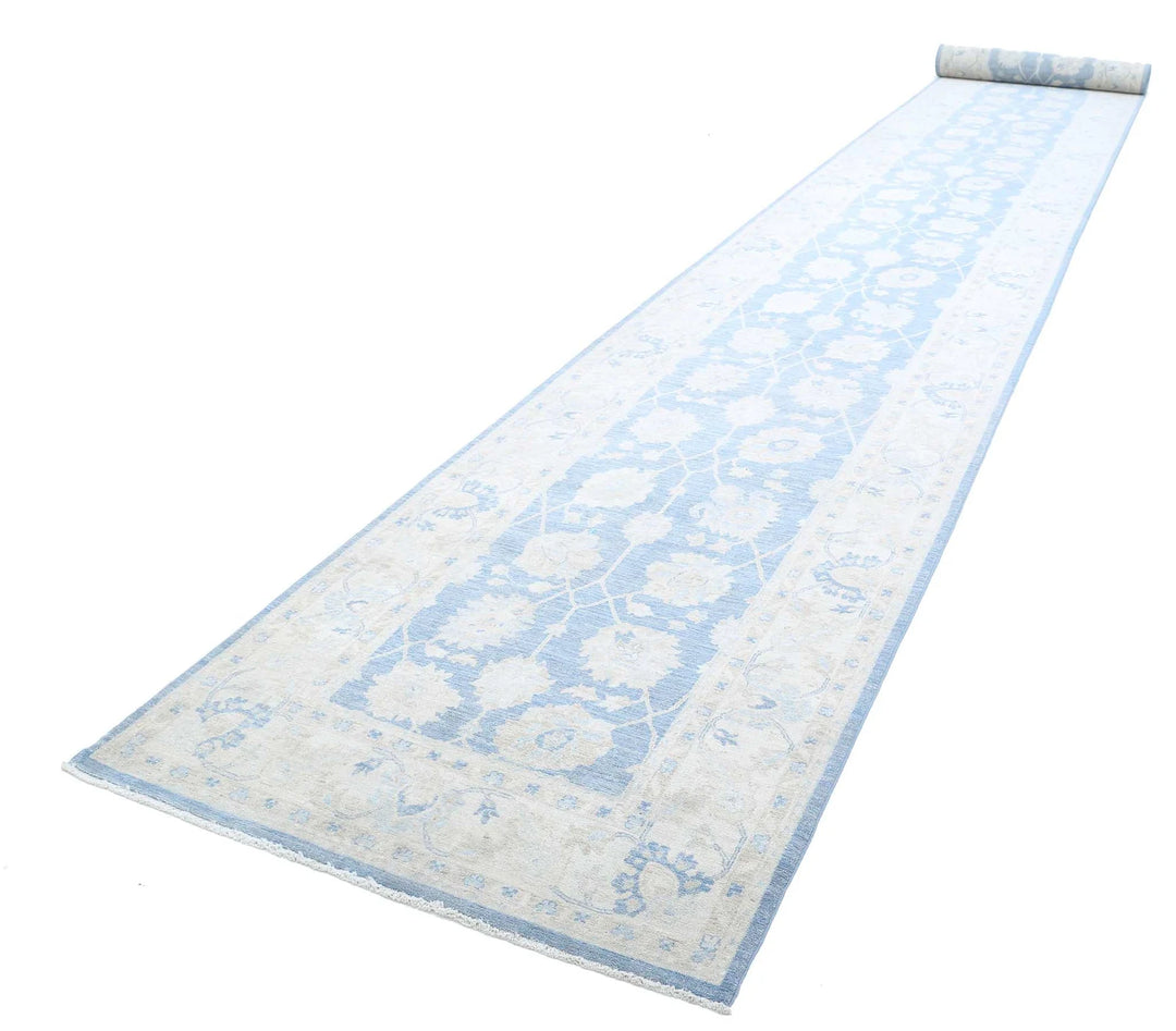 Afghan Serenity Runner Rug 4' 1" x 35' 11" Hand-Knotted | No. AT69711