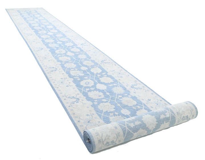 Afghan Serenity Runner Rug 4' 1" x 35' 11" Hand-Knotted | No. AT69711