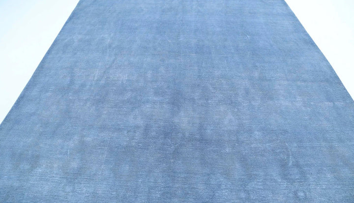 Blue Afghan Overdye Rug 8' 8" x 12' 0" Hand-Knotted | No. AT69715