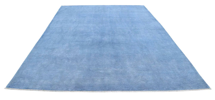 Blue Afghan Overdye Rug 8' 8" x 12' 0" Hand-Knotted | No. AT69715