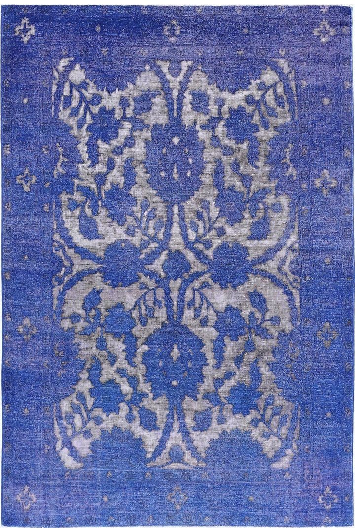 Afghan Oriental Rug 4' 6" x 6' 6" Hand-Knotted | No. AT69729