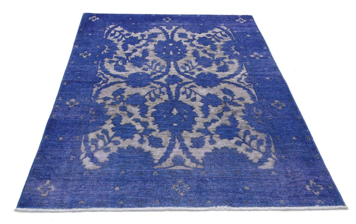 Afghan Oriental Rug 4' 6" x 6' 6" Hand-Knotted | No. AT69729